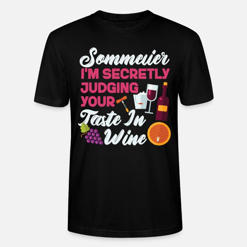 Sommelier Wine Drinking Tasting - Stanley/Stella Unisex Bio-T-Shirt CRAFTER - Schwarz