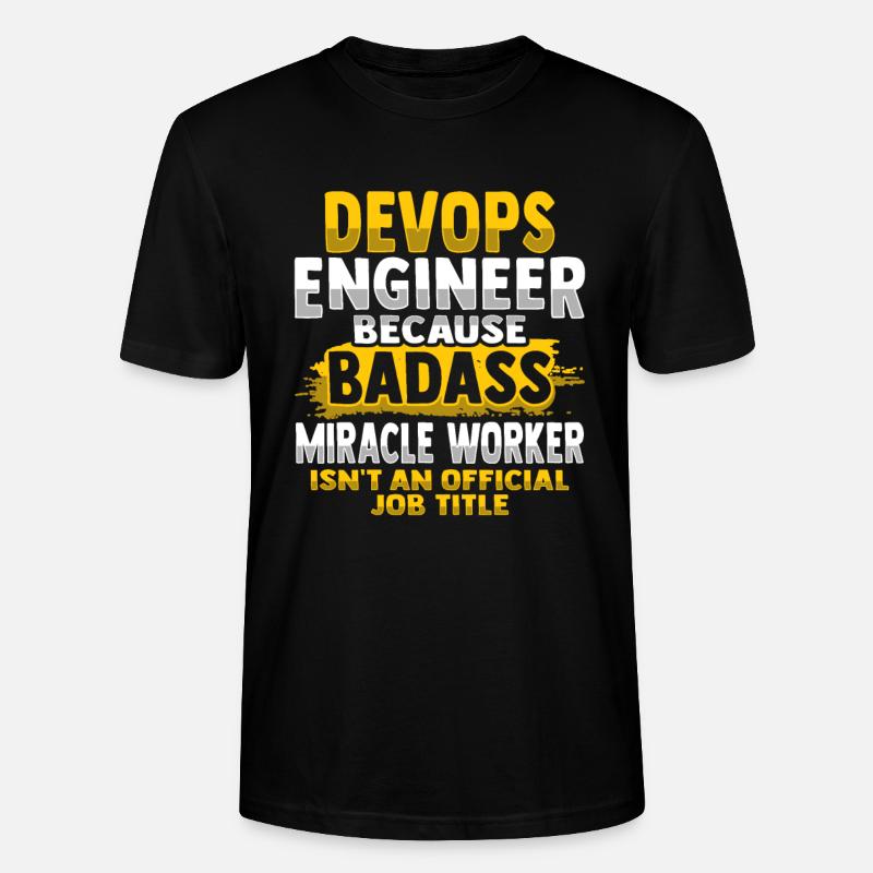 Devops Sys-Admin Developer - Stanley/Stella CRAFTER Unisex Organic T-Shirt - black