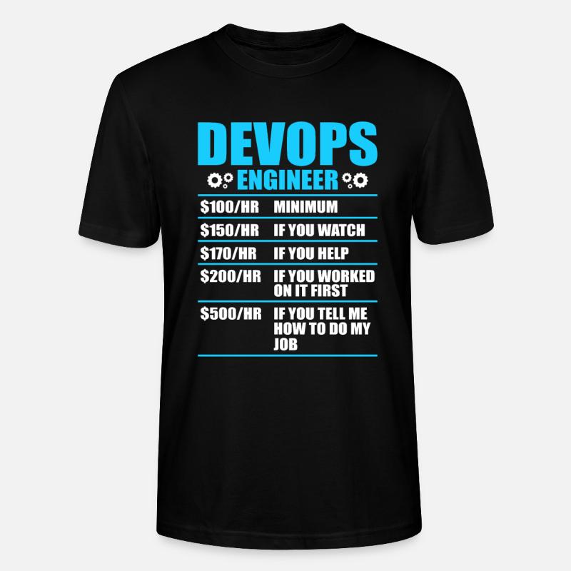 Devops Sys-Admin Developer - Stanley/Stella CRAFTER Unisex Organic T-Shirt - black