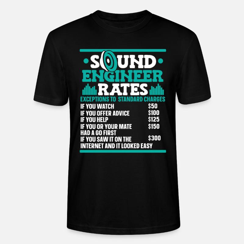 Tontechniker Sound Audio Engineer - Stanley/Stella Unisex Bio-T-Shirt CRAFTER - Schwarz