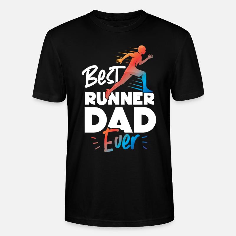 Running Runner Half Marathon Dad - Stanley/Stella Unisex Bio-T-Shirt CRAFTER - Schwarz