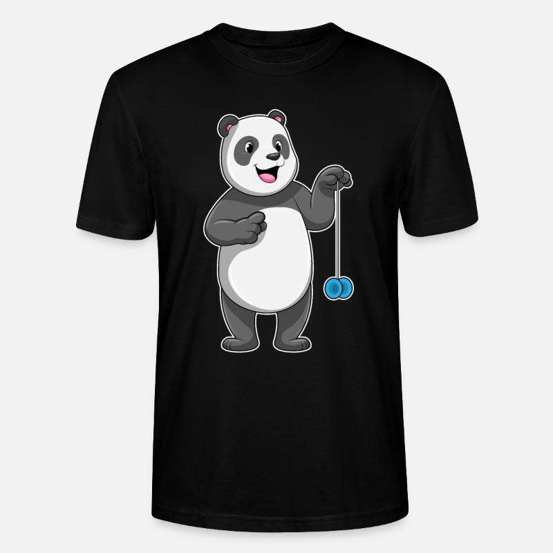 Panda avec Jojo - T-shirt bio CRAFTER Stanley Stella Unisexe - noir