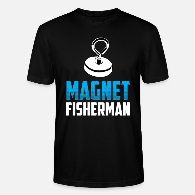 Magnetfischer Magnetfischen Magnet - Stanley/Stella Unisex Bio-T-Shirt CRAFTER - Schwarz
