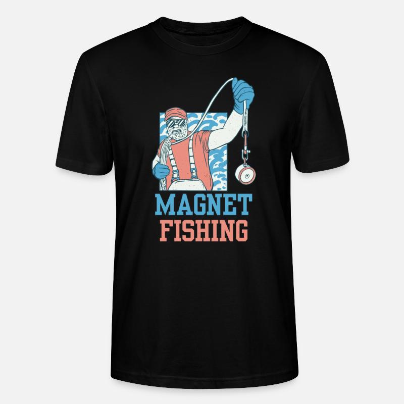 Magnetfischen Magnet Magnetfischer - Stanley/Stella Unisex Bio-T-Shirt CRAFTER - Schwarz
