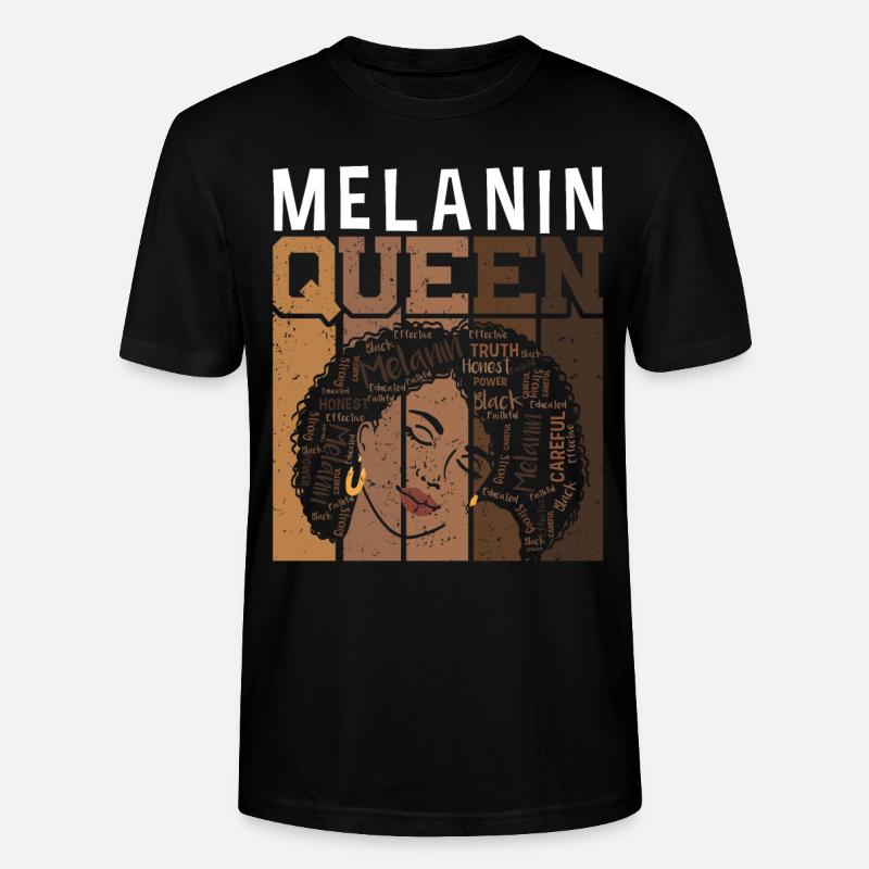 Melanin-Königin Stolzer Schwarzer - Stanley/Stella Unisex Bio-T-Shirt CRAFTER - Schwarz