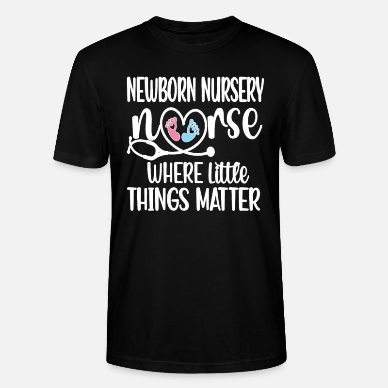 Fier cadeau d'infirmière néonatale - T-shirt bio CRAFTER Stanley Stella Unisexe - noir
