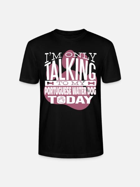 Hundägare pratar med min portugisiska vattenhund - Ekologisk T-shirt CRAFTER unisex från Stanley/Stella - svart