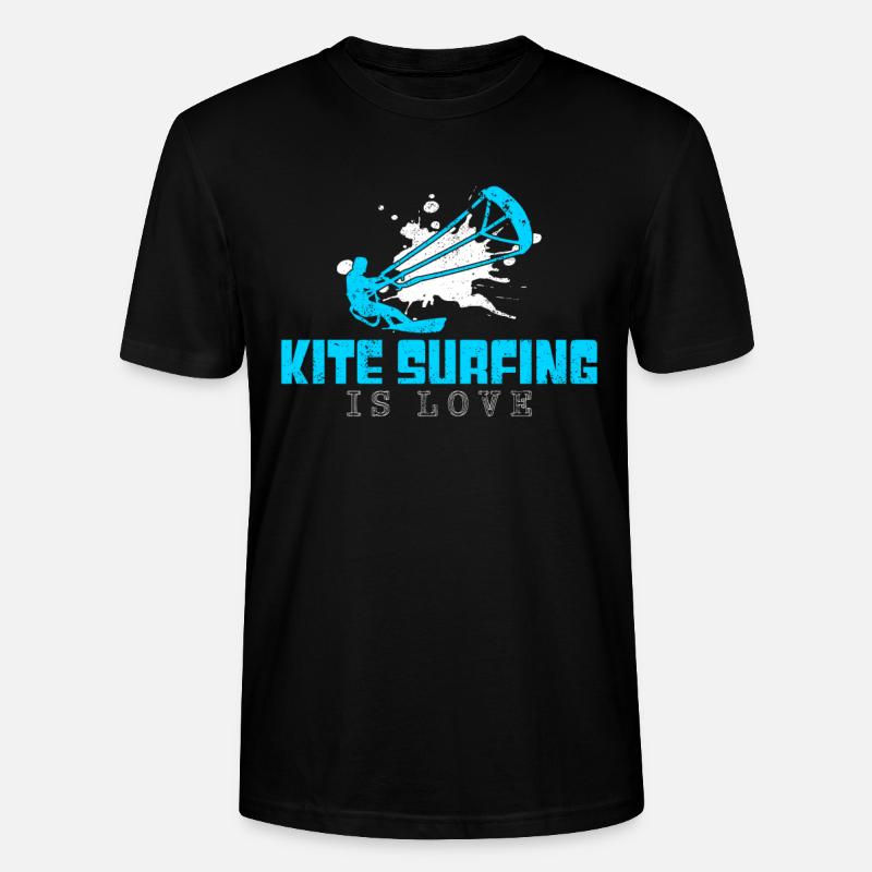 kite surf disant - T-shirt bio CRAFTER Stanley Stella Unisexe - noir