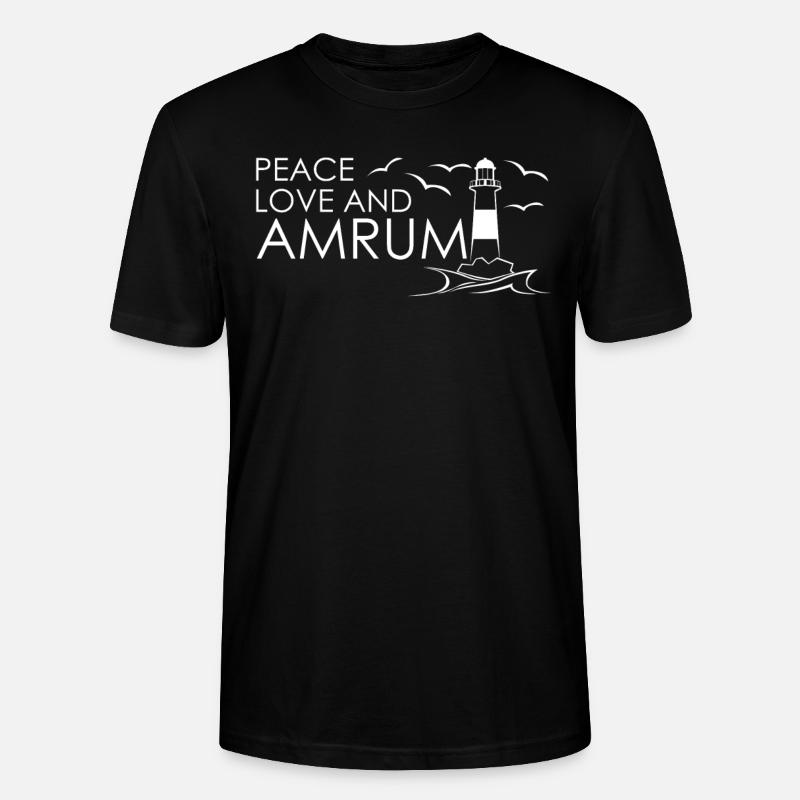 Amrum Leuchtturm - Stanley/Stella Unisex Bio-T-Shirt CRAFTER - Schwarz