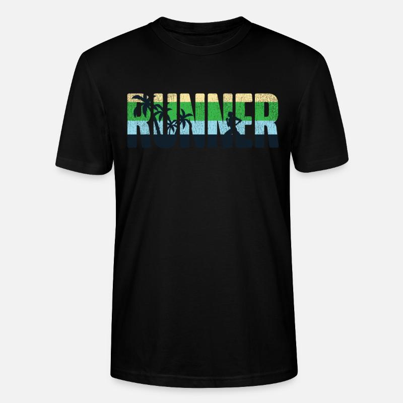 Running Runner Semi-Marathon Rétro - T-shirt bio CRAFTER Stanley Stella Unisexe - noir