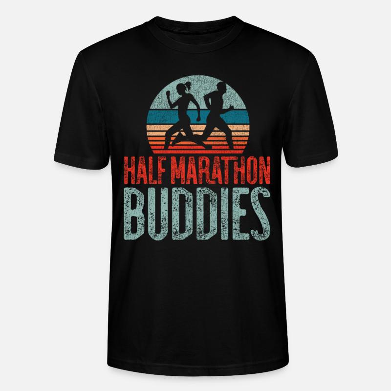Running Runner Half Marathon - Stanley/Stella Unisex Bio-T-Shirt CRAFTER - Schwarz