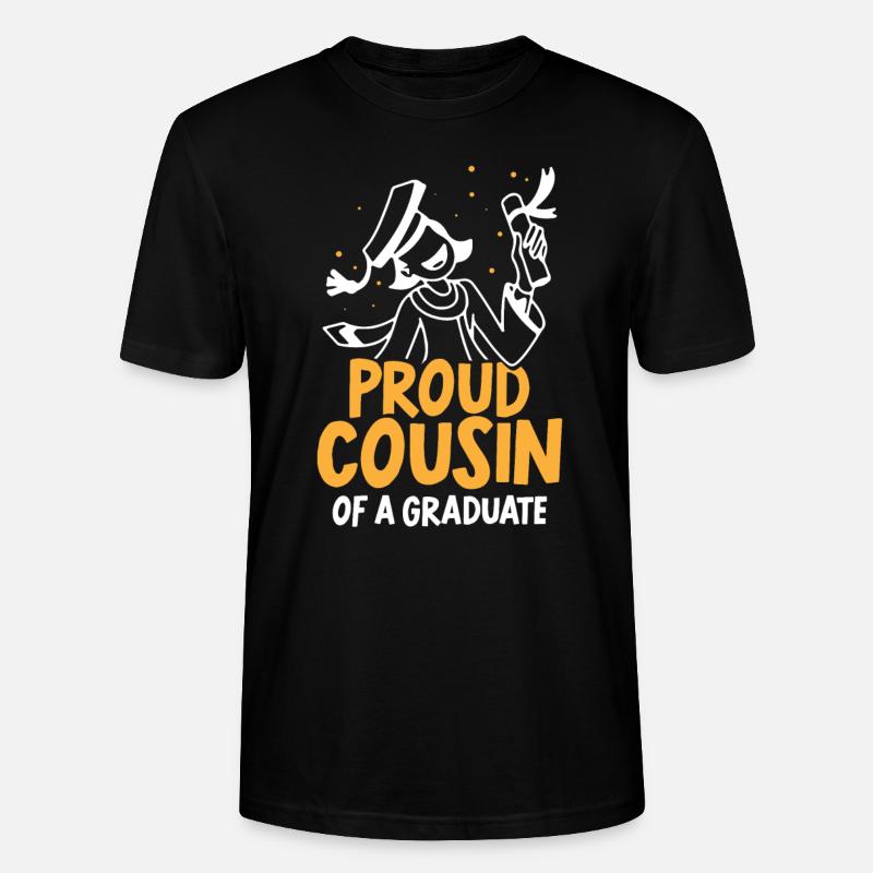Fier cousin d’un diplômé diplômé - T-shirt bio CRAFTER Stanley Stella Unisexe - noir
