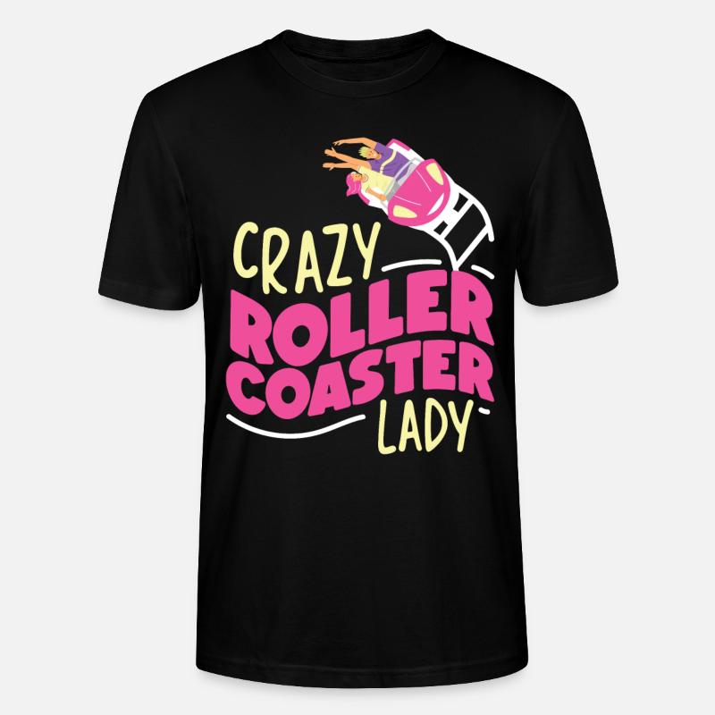 Roller Coaster Girl Crazy Roller - Stanley/Stella Unisex Bio-T-Shirt CRAFTER - Schwarz