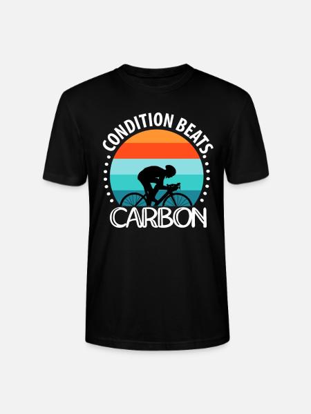 Condition beats carbon - Stanley/Stella CRAFTER Unisex Organic T-Shirt - black
