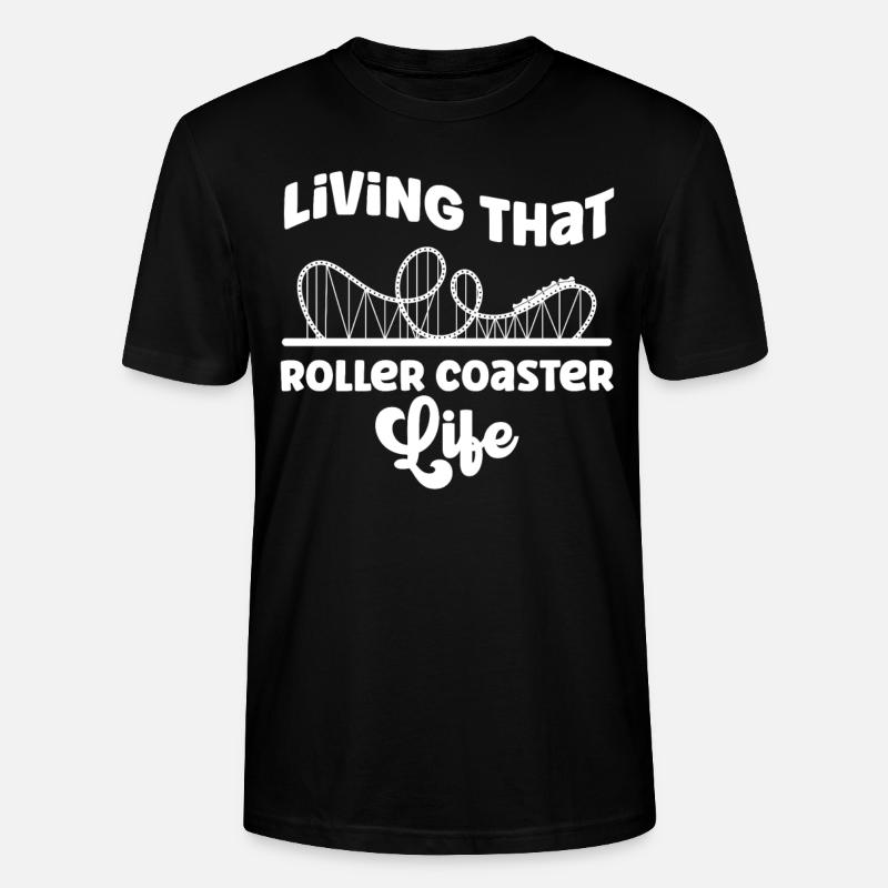 Roller Coaster Living That Roller - Stanley/Stella Unisex Bio-T-Shirt CRAFTER - Schwarz