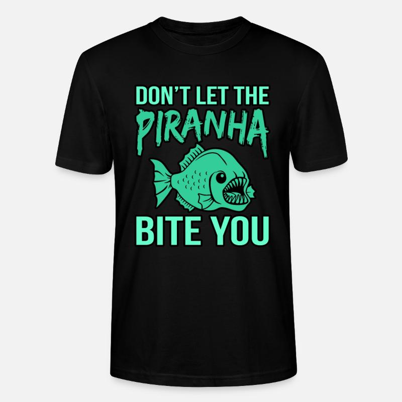 Piranha - Stanley/Stella Unisex Bio-T-Shirt CRAFTER - Schwarz