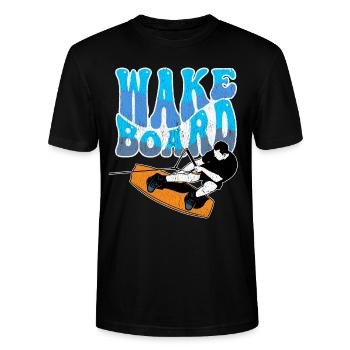 Wakeboarden Wakeboard - Stanley/Stella Unisex Bio-T-Shirt CRAFTER - Schwarz - Vorne - Alina (178cm) & Michal (187cm)