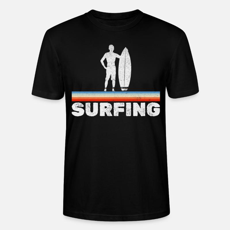 Surfing Man Surfer - Stanley/Stella Unisex Bio-T-Shirt CRAFTER - Schwarz