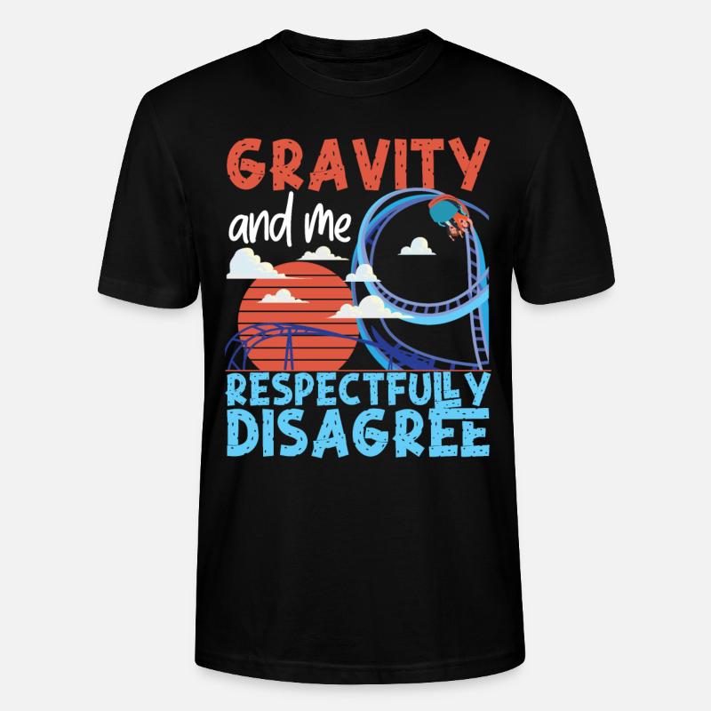 Roller Coaster Gravity And Me - Stanley/Stella CRAFTER Unisex Organic T-Shirt - black