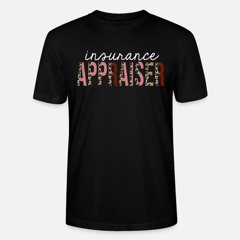 Évaluateur d’assurance Leopard Print Drôle cadeau - T-shirt bio CRAFTER Stanley Stella Unisexe - noir