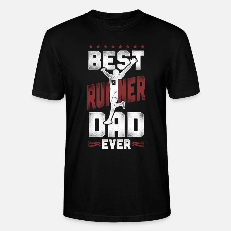 Running Runner Half Marathon Dad - Stanley/Stella Unisex Bio-T-Shirt CRAFTER - Schwarz