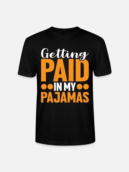 Getting Paid In My Pajamas - Stanley/Stella CRAFTER Unisex Organic T-Shirt - black