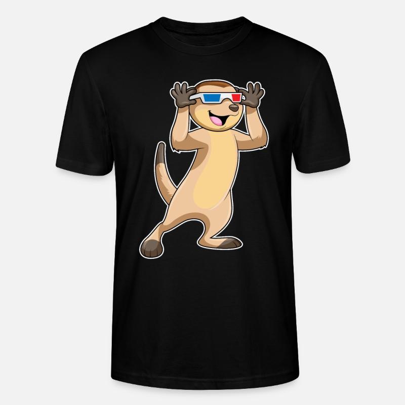 Suricates avec lunettes - T-shirt bio CRAFTER Stanley Stella Unisexe - noir