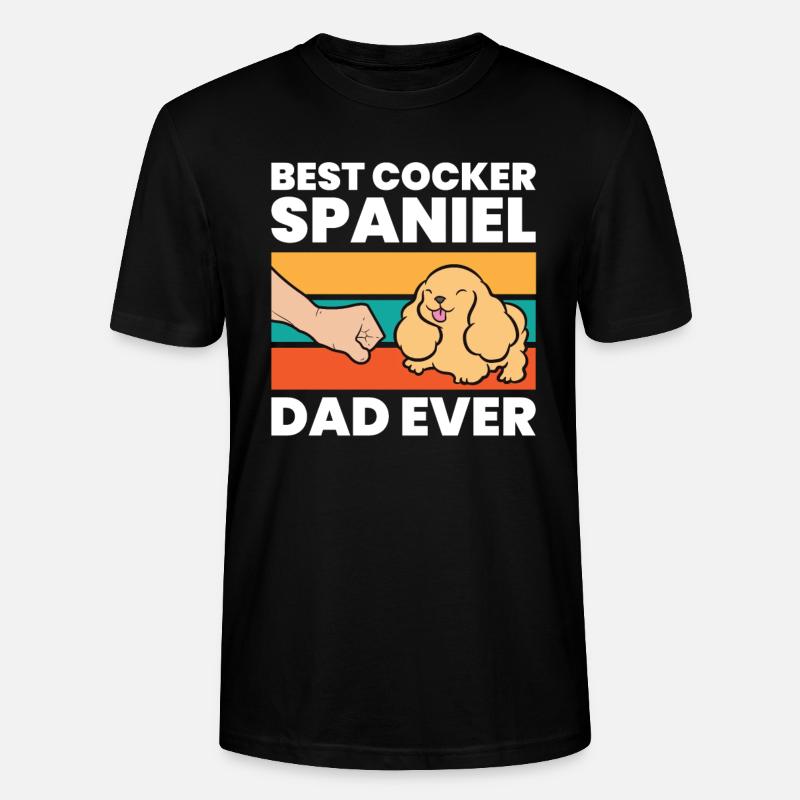 Best Cocker Spaniel Dad Ever - Stanley/Stella Unisex Bio-T-Shirt CRAFTER - Schwarz