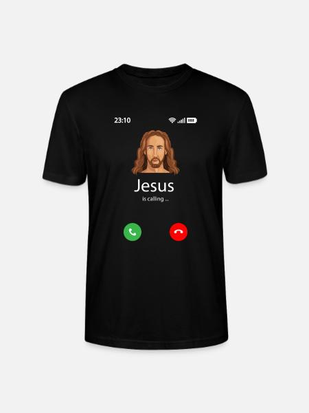 Jesus is calling - Stanley/Stella Unisex Bio-T-Shirt CRAFTER - Schwarz