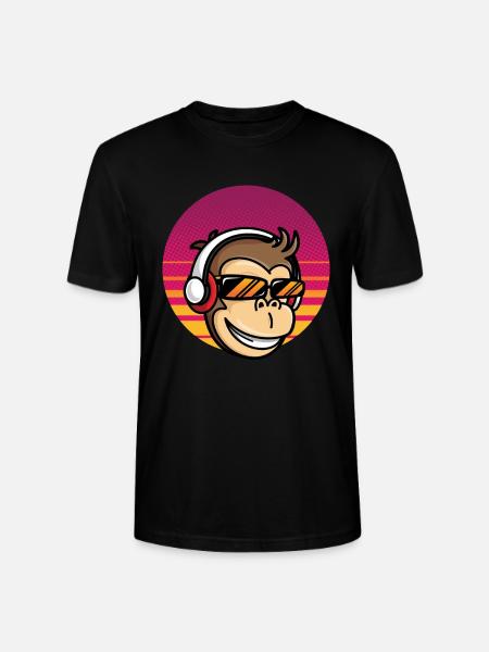 Monkey DJ Affe mit Kopfhörer - Stanley/Stella Unisex Bio-T-Shirt CRAFTER - Schwarz