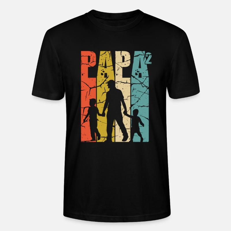 Papa hoch 2 - Stanley/Stella Unisex Bio-T-Shirt CRAFTER - Schwarz