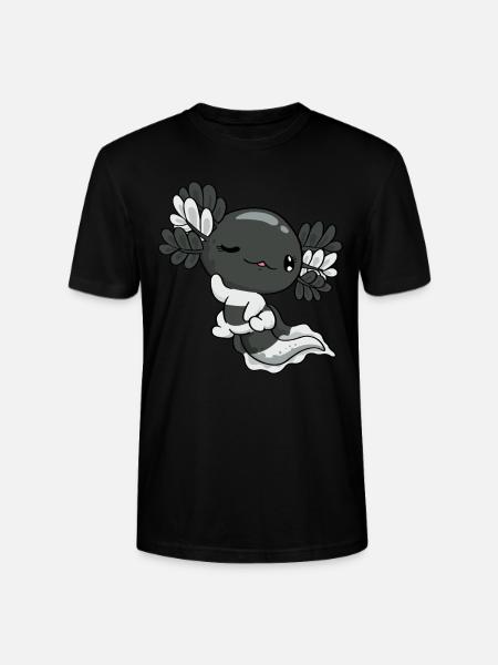 Heterosexual Pride Kawaii Axolotl - Stanley/Stella CRAFTER Unisex Organic T-Shirt - black