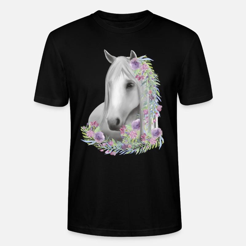 Reiten Pferde Mädchen - Stanley/Stella Unisex Bio-T-Shirt CRAFTER - Schwarz