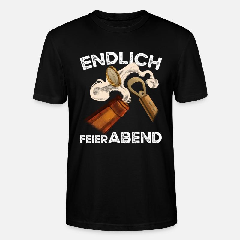 Endlich Feierabend Bier - Stanley/Stella Unisex Bio-T-Shirt CRAFTER - Schwarz