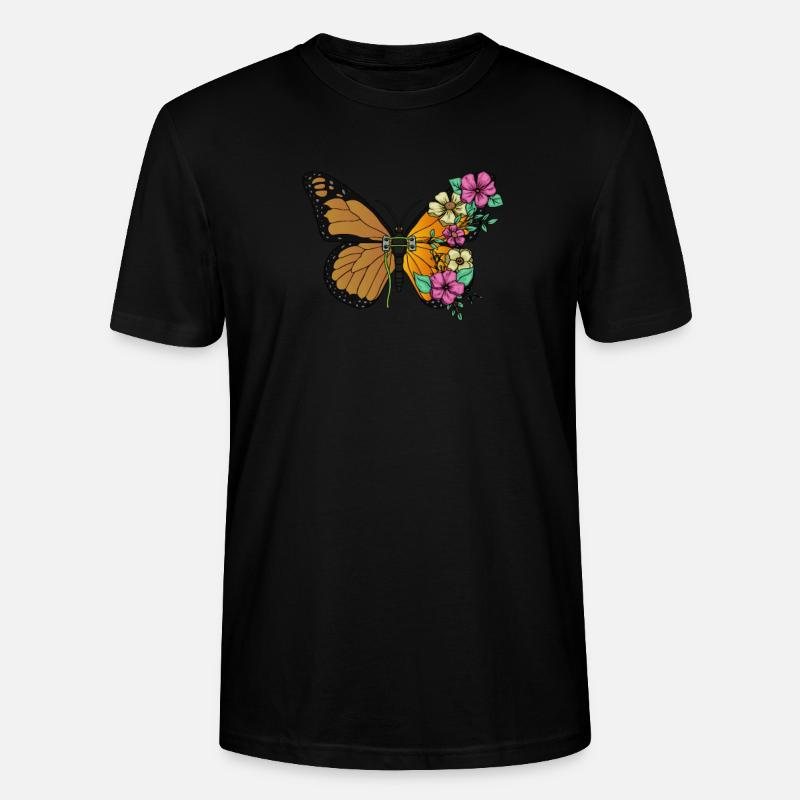Biopunk-Schmetterling Blume Biopunk-Ästhetik - Stanley/Stella Unisex Bio-T-Shirt CRAFTER - Schwarz
