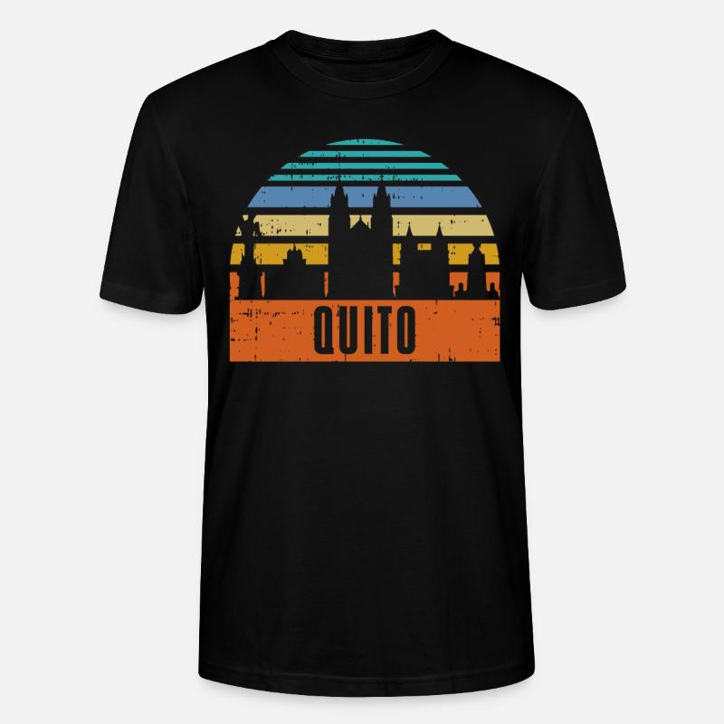 Quito Ecuador Skyline Geschenk - Stanley/Stella Unisex Bio-T-Shirt CRAFTER - Schwarz