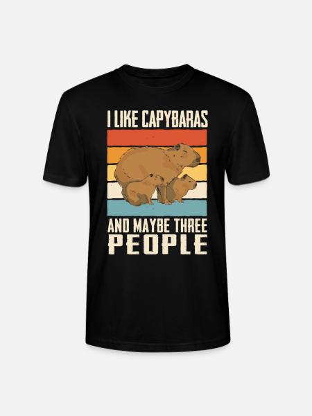 Capybara Rodent Animal - Stanley/Stella CRAFTER Unisex Organic T-Shirt - black