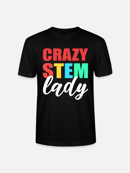 Crazy Stem Lady Steminist Science - Stanley/Stella CRAFTER Unisex Organic T-Shirt - black