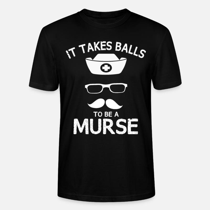 Murse Drôle d’infirmière il - T-shirt bio CRAFTER Stanley Stella Unisexe - noir