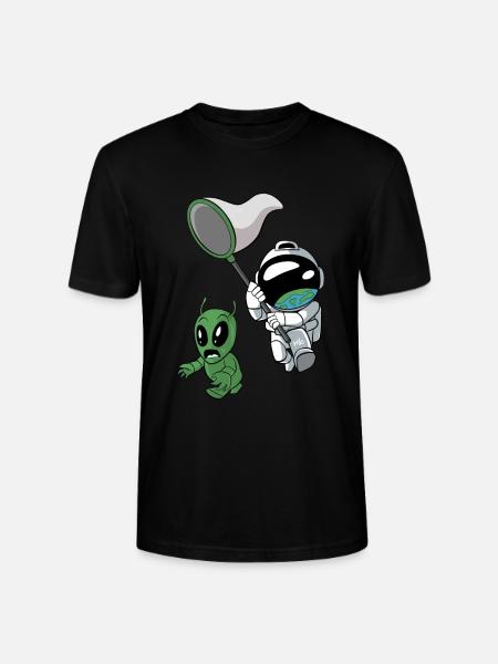 Astronaut Alien Außerirdischer - Stanley/Stella CRAFTER Unisex Organic T-Shirt - black