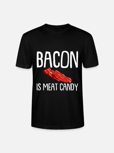 Bacon Is Meat Candy - Stanley/Stella CRAFTER Unisex Organic T-Shirt - black