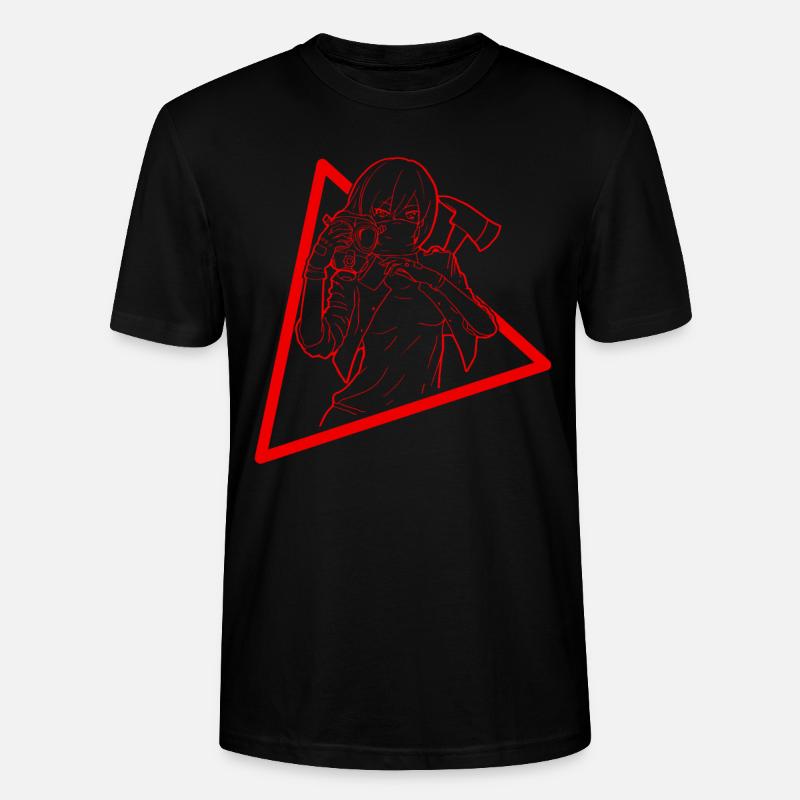 Zombiecore Ästhetische Anime Mädchen Maske - Stanley/Stella Unisex Bio-T-Shirt CRAFTER - Schwarz