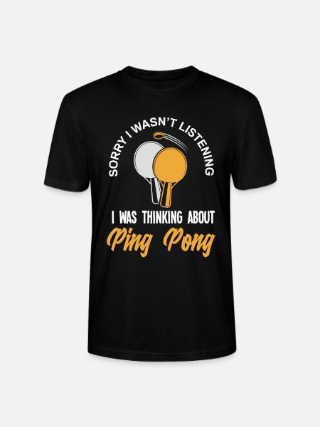 Fun Table Tennis Gift - Stanley/Stella CRAFTER Unisex Organic T-Shirt - black