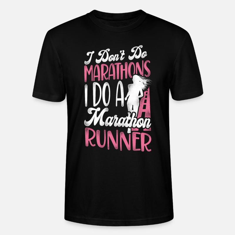 Running Runner Half Marathon - Stanley/Stella Unisex Bio-T-Shirt CRAFTER - Schwarz