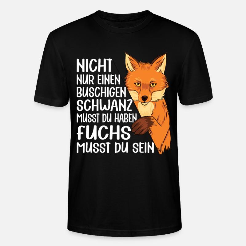 Fuchs Statement Rotfuchs Spruch - Stanley/Stella Unisex Bio-T-Shirt CRAFTER - Schwarz