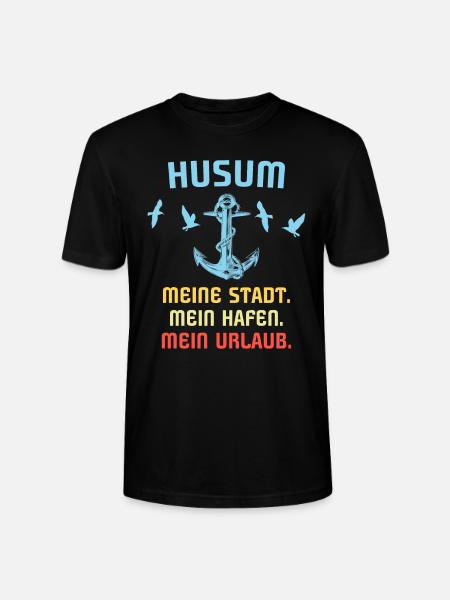 Husum Souvenir Husumer Hafen - Stanley/Stella Unisex Bio-T-Shirt CRAFTER - Schwarz