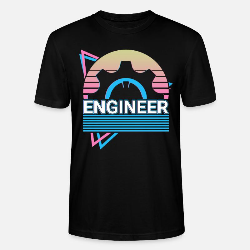 Ingenieur Engineering Retro - Stanley/Stella Unisex Bio-T-Shirt CRAFTER - Schwarz