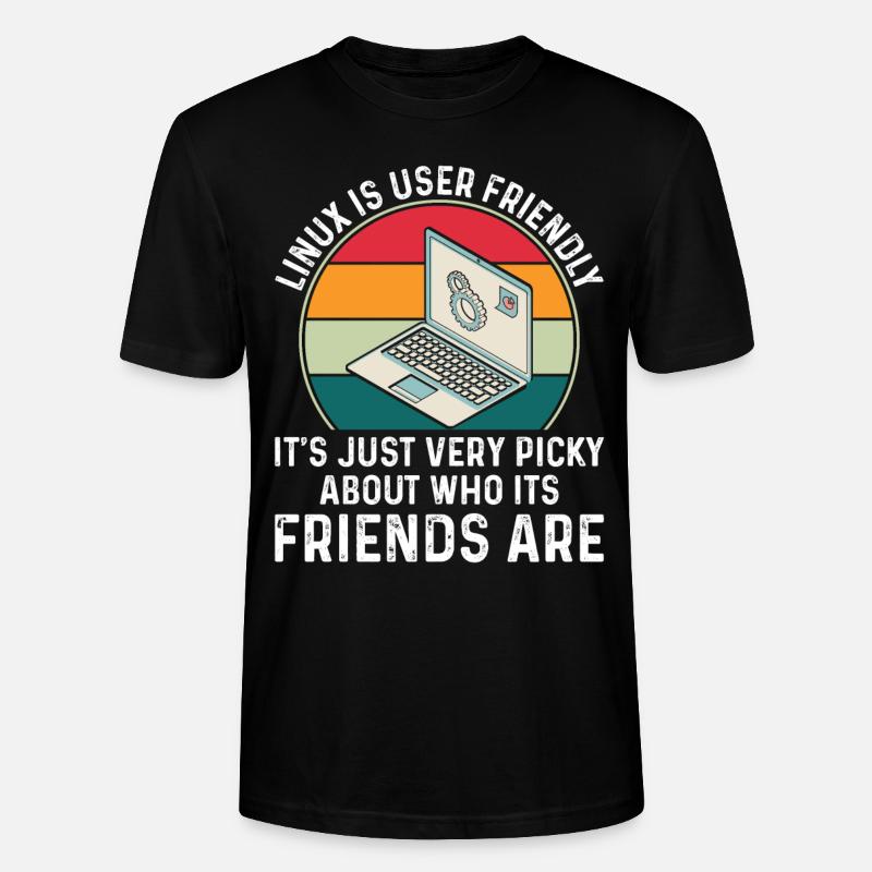 Linux ist benutzerfreundlich - Cloud Computing - Stanley/Stella Unisex Bio-T-Shirt CRAFTER - Schwarz