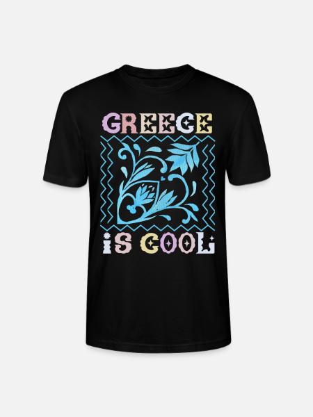 Greece, saying, Greece-Is-Cool, ornament - Stanley/Stella CRAFTER Unisex Organic T-Shirt - black