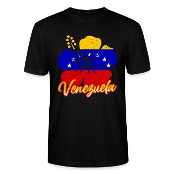 Venezuela - T-shirt bio CRAFTER Stanley Stella Unisexe - noir - Devant - Alina (178cm) & Michal (187cm)